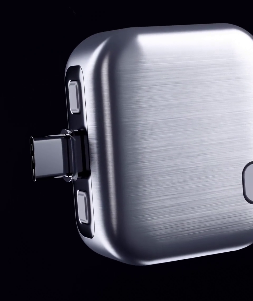 Détail du connecteur USB-C de l'adaptateur voltelio 140W