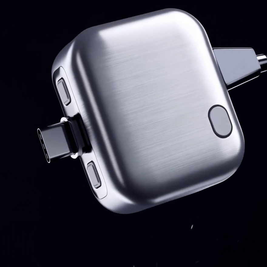 Adaptateur de charge intelligent voltelio 140W, boîtier aluminium brossé avec connecteur USB-C